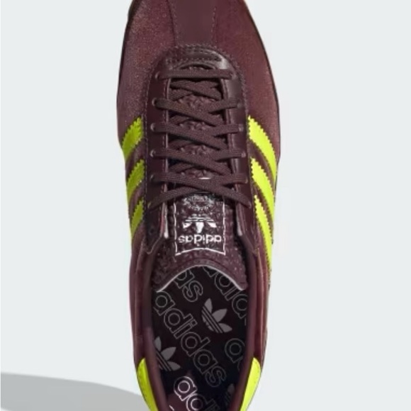 Adidas Maroon and Neon Yellow Trainers NIB - Picture 3 of 7